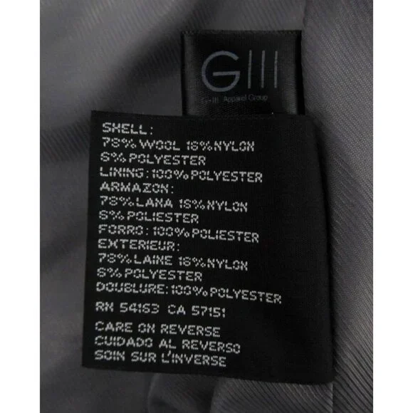 Vintage Jones New York Overcoat Womens Sz 12 Charcoal Gray Wool Lined Button Up - Picture 5 of 16